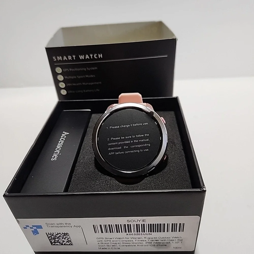 SOUYIE Smart Watch Women Sleep/Heart Rate Monitor Fitness tracker Android Apple